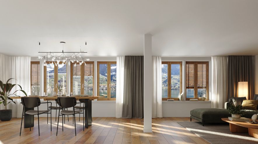 Traumhaftes Wohnen am Sarnersee  Neubau-Duplex mit Seeblick - Maison jumelée 5.5 pièces - image - 4