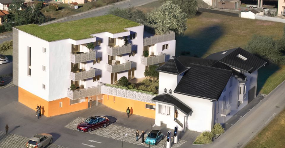 Neuf - Appartement de 3.5 pièces avec balcon et places de parc - Appartement 3.5 pièces - image - 1