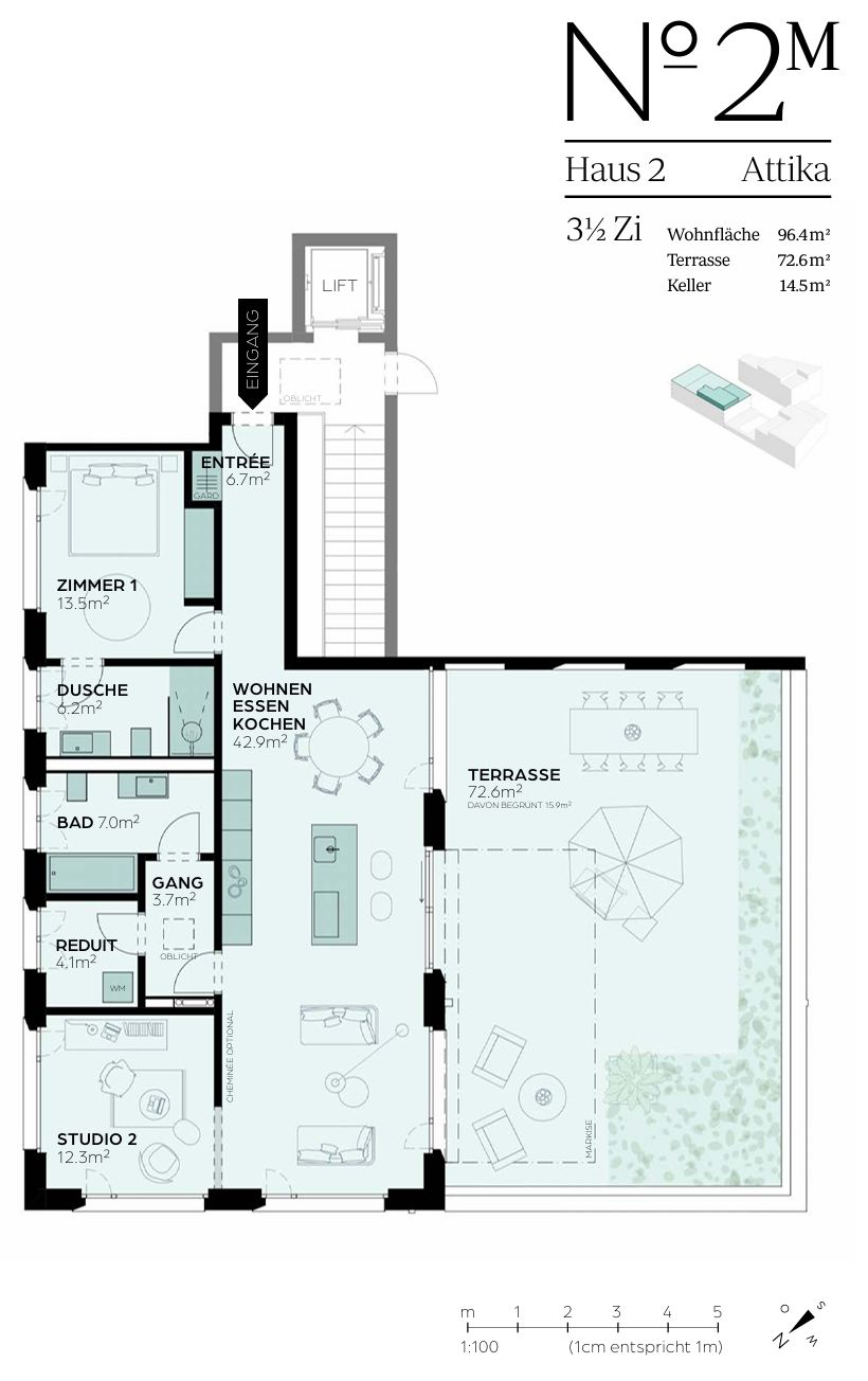 «Erstbezug» Moderne 3.5 Zimmer Attikawohnung mit grosser Dachterrasse, nur 20 Minuten von ZH - Bild 9
