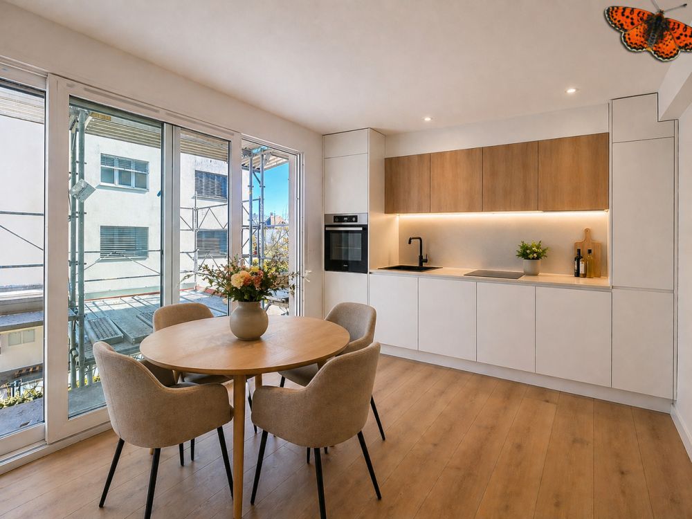 STUDIO - Neuf avec un balcon - Salon (image de synthèse)