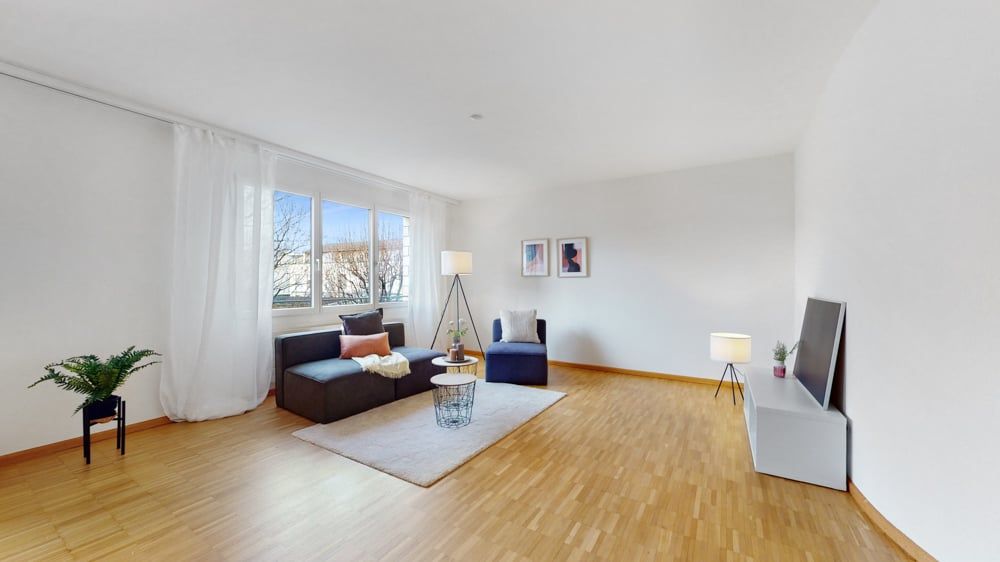 Helle Familienwohnung in grüner Umgebung - Wohnzimmer