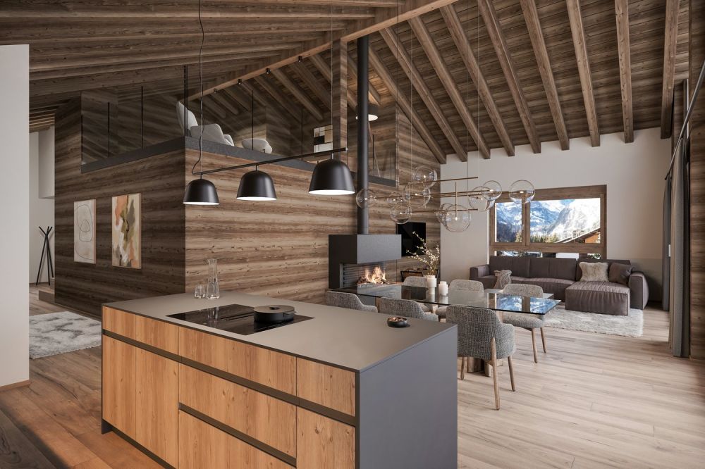 Erstwohnung | Neubau 1660 | 5.5-Zimmerwohnung Attika im DG - Kamera 2 Wohnküche_Chalet 1660.jpg