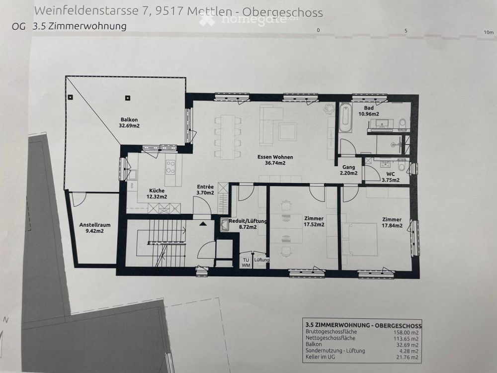 Erstbezug Moderne 3.5-Zimmer-Neubau-Wohnung in Mettlen - Bild 12