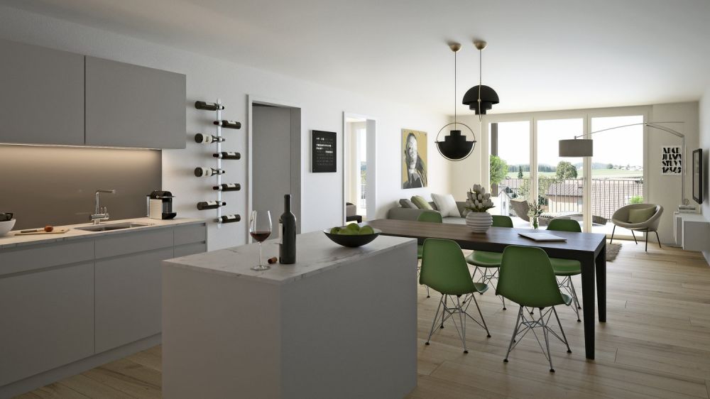 NEUBAU 3.5- und 4.5-Zimmerwohnung mit grossenen Balkonen oder Gartensitzplätzen - Bild 3