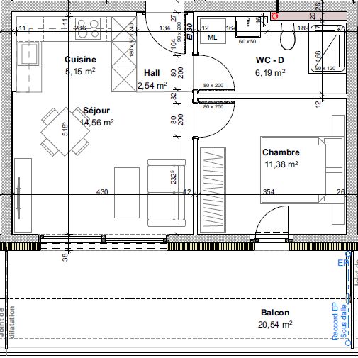 Nouvelle promotion en location à St-Pierre-de-clages - 4 appartements neufs de 2.5 pièces - Bild 5