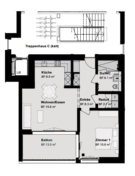 Hochwertige Neubauwohnungen im Herzen von Dachsen - Grundriss C.0.2