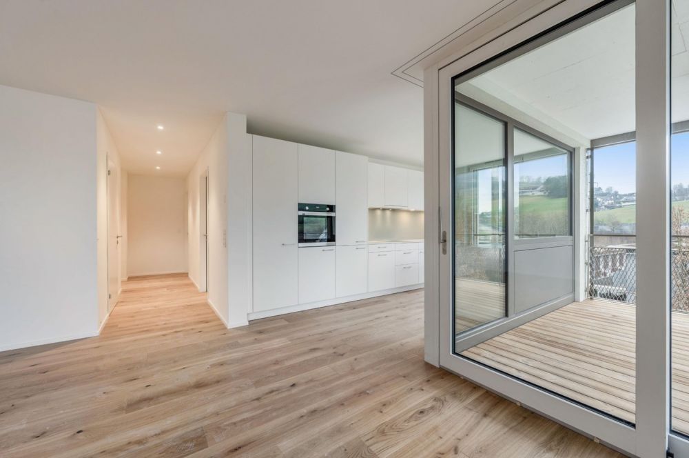 Wohnkomfort im Herzen von Frick - 3.5 Zimmer Wohnung sucht neue Mieter - Sicht von Wohnzimmer