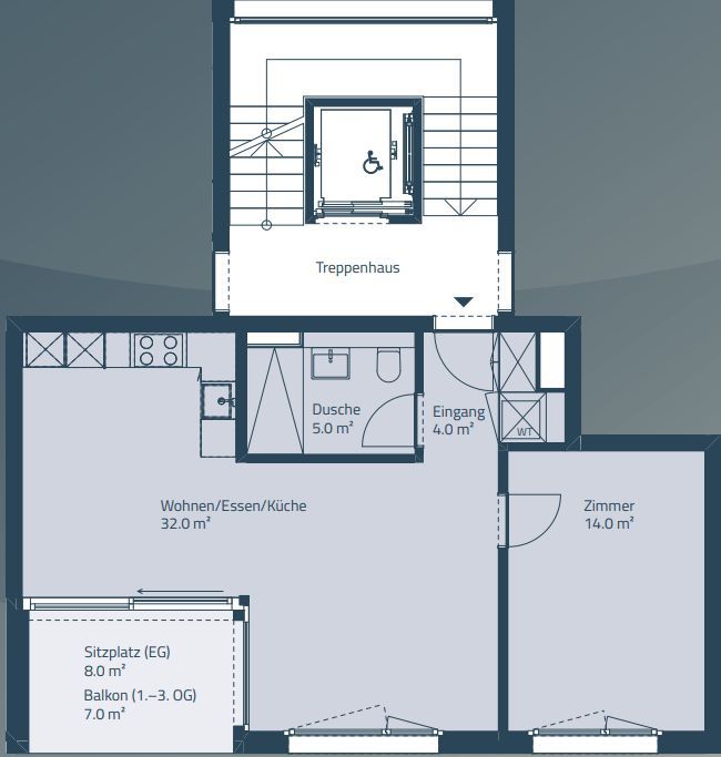 Top 2.5-Zimmer-Wohnung an ruhiger Lage - Sonniges Wohnen am Bach - Bild 8