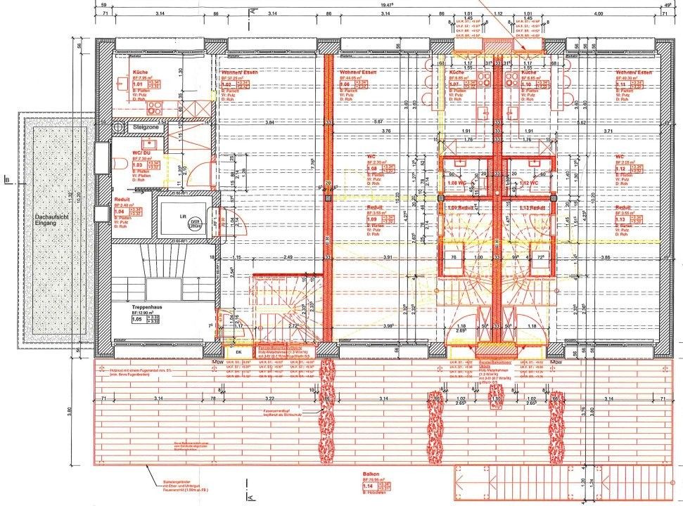 Erstvermietung nach Sanierung - Grundrissplan EG
