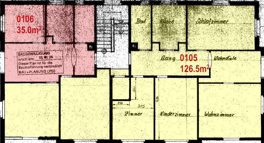 Leben auf 2 Stockwerken - Grundriss