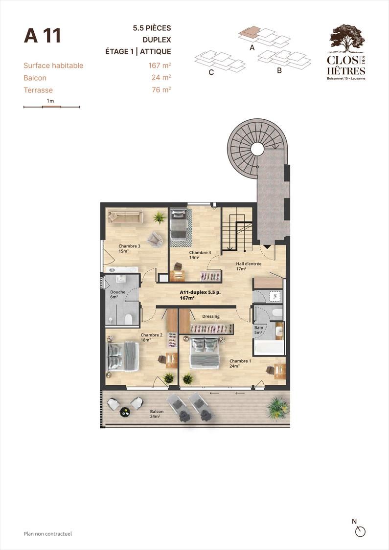 Attique 5.5 pièces - Bild 7