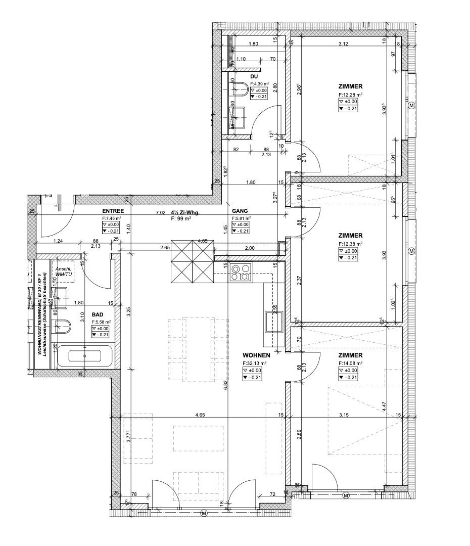 Moderne 4.5-Zimmerwohnung mit zwei Bädern und gemütlichem Sitzplatz - Bild 12
