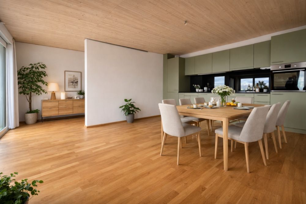 Neubau in Zürich-Affoltern - Wohnzimmer/Küche
