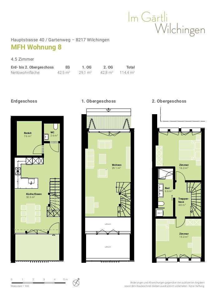Neubau Mietwohnungen in Wilchingen - Im Gärtli - Grundriss Wohnung 8
