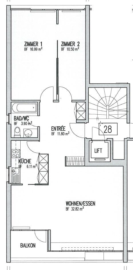 Total sanierte 3.5-Zimmer-Wohnung mit Balkon - Bild 3