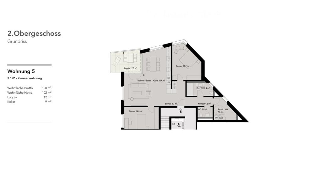 Hochwertige 3.5-Zimmer Wohnung | Neubau Erstvermietung - Bild 3