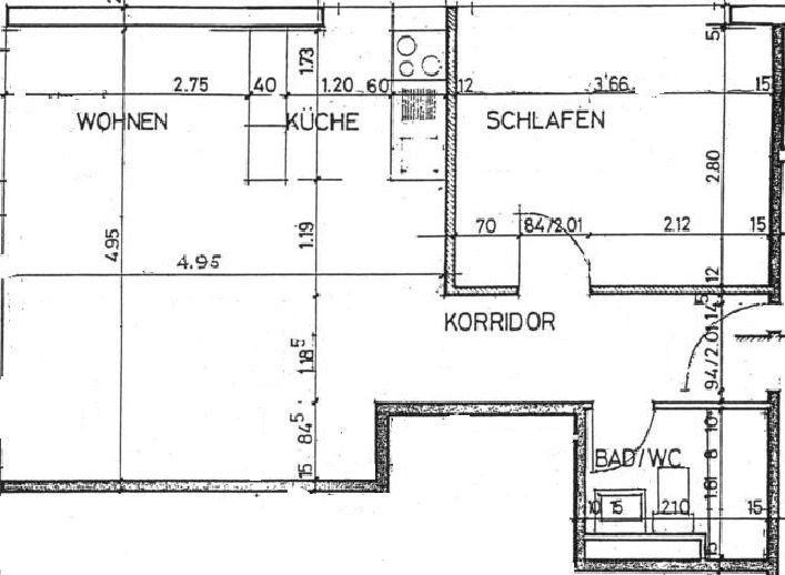 2-Zimmerwohnung im Länggass-Quartier - Grundriss