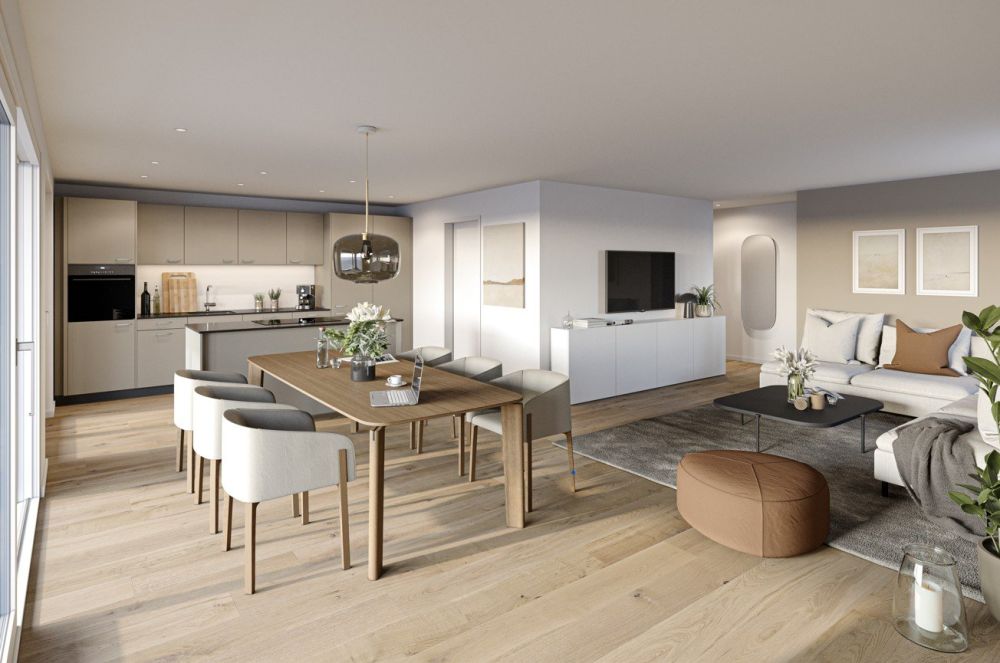 Moderne Familie-Wohnung - Wohnzimmer