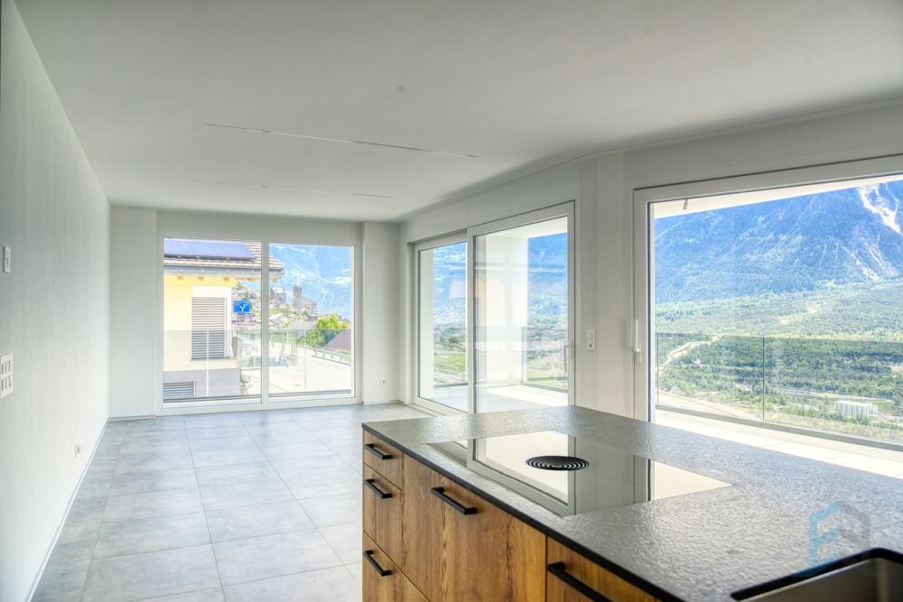 A LOUER - Splendide appartement neuf de 3½ pièces au coeur des vignobles - Appartement Leuk - Cuisine / Wohnung Leuk - Küche / Appartement Leuk - Kitchen