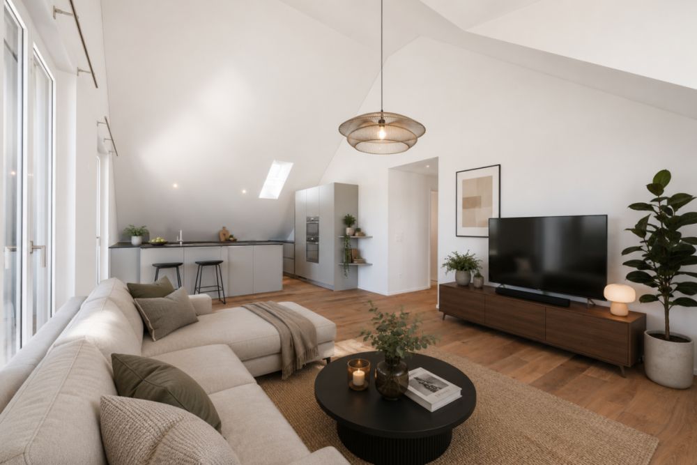 NEUBAU: Dachwohnung mit 4.5-Zimmern und Aussicht ins Grüne - Bild 1