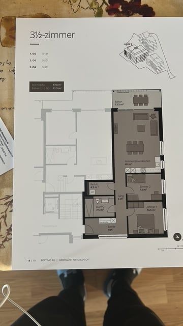 Moderne 3,5-Zimmer-Wohnung in einem neuen Gebäude in Menziken - Bild 2