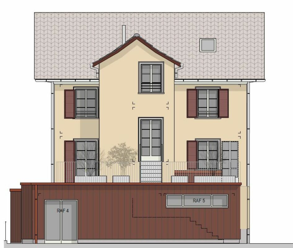 Erstvermietung: Charmantes Wohnen an zentraler Lage - Ansicht Südfassade