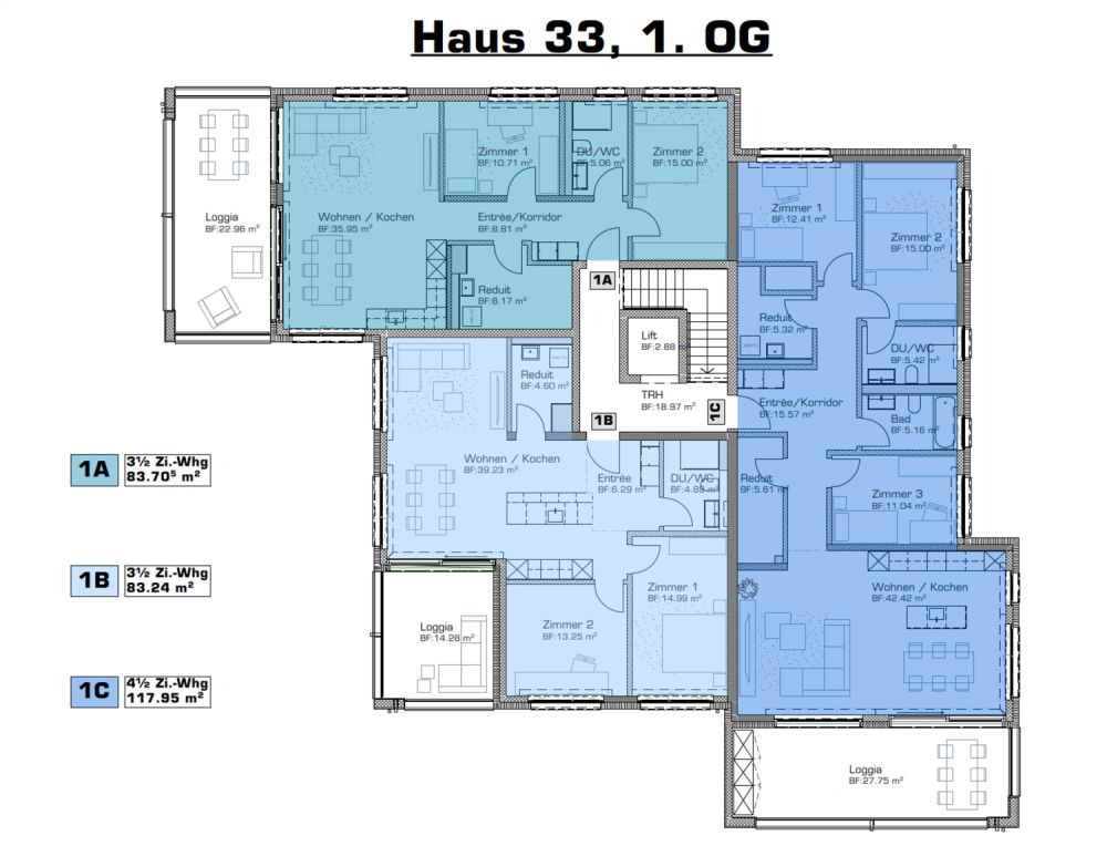 3.5-Zimmer-Neubauwohnung mit gemütlicher Loggia - Whg. 33_1B
