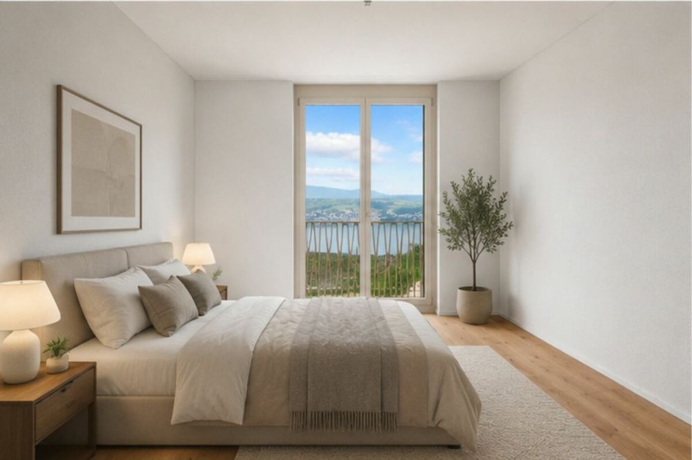 TILIA | Wohnen mit 180° Seesicht - 3.5-Zimmer Attikawohnung im Eigentumsstandard - Bezugsbereit ab 5. Oktober 2026 - KI-Möblierung