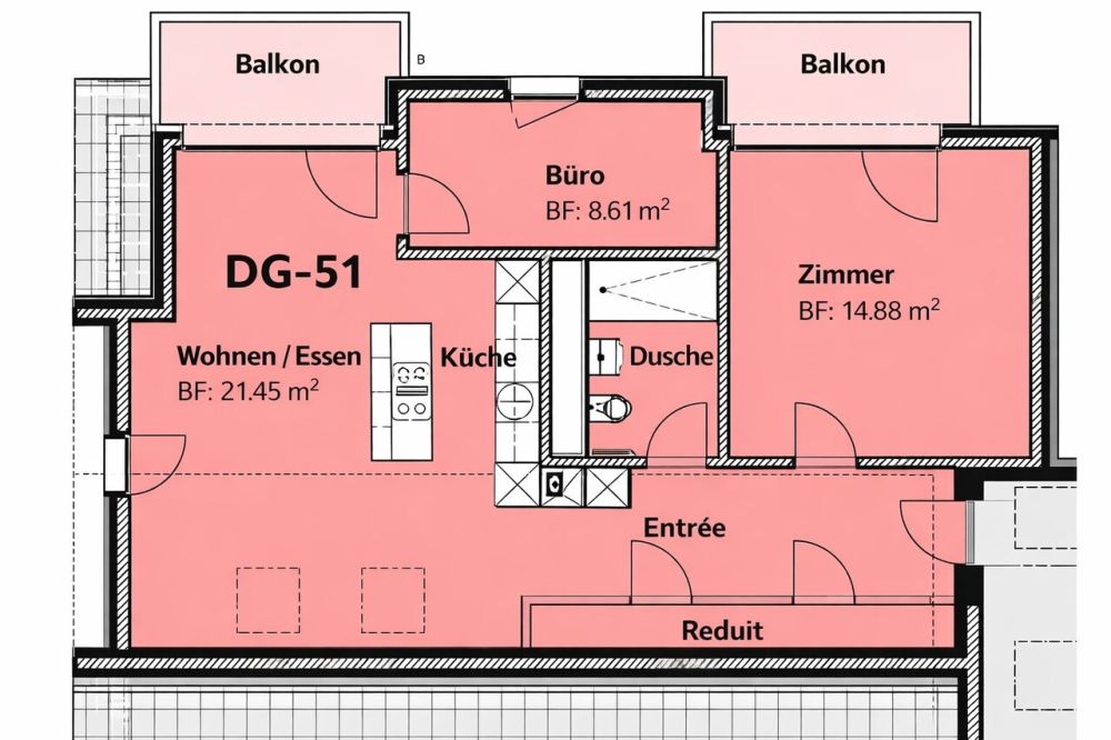 Charmante Dachwohnung im Lindehof Schüpfheim (Erstbezug) - Grundriss