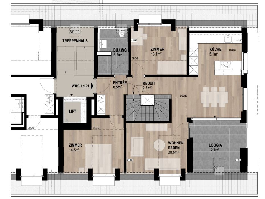 Neue Dach-Maisonettewohnung mit speziellem Grundriss - Bild 4