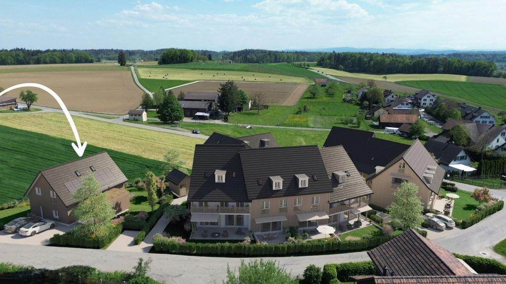 Ihr Traumzuhause am Dorfrand - Freistehendes Einfamilienhaus in Truttikon - Überbauung aussen