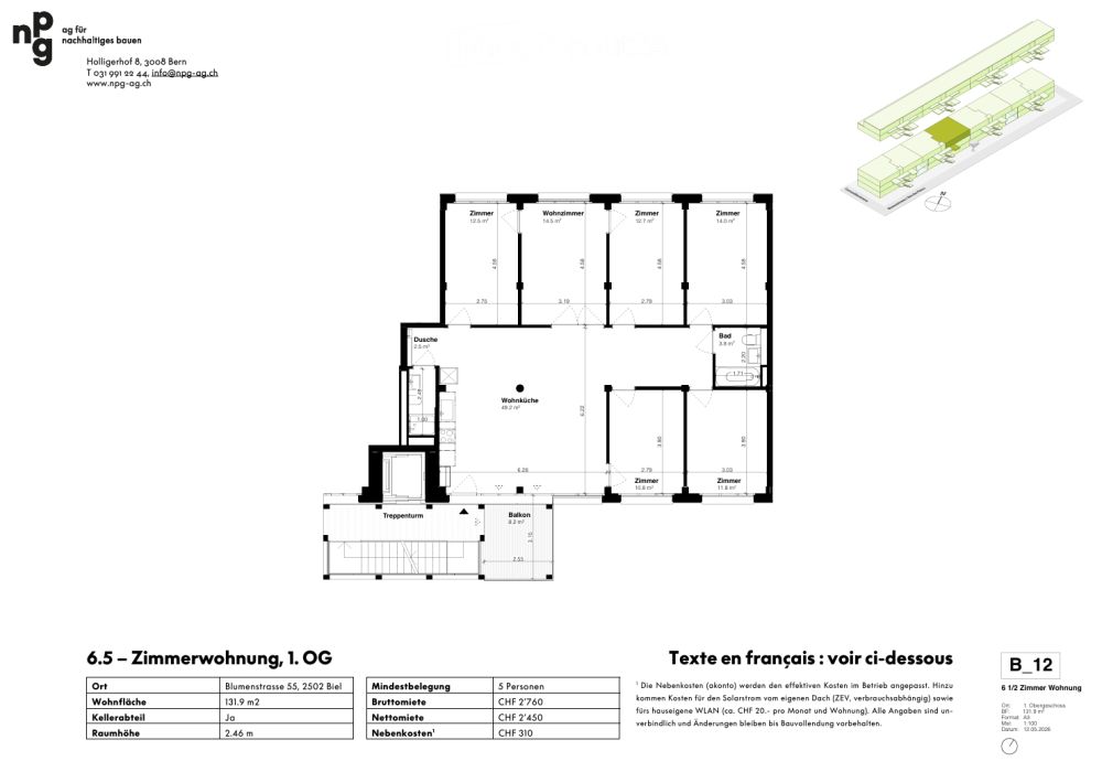 Neubau Tanzlinde: 6.5-Zimmer-Neubauwohnung in Biel ab Mai 2027 - Bild 3