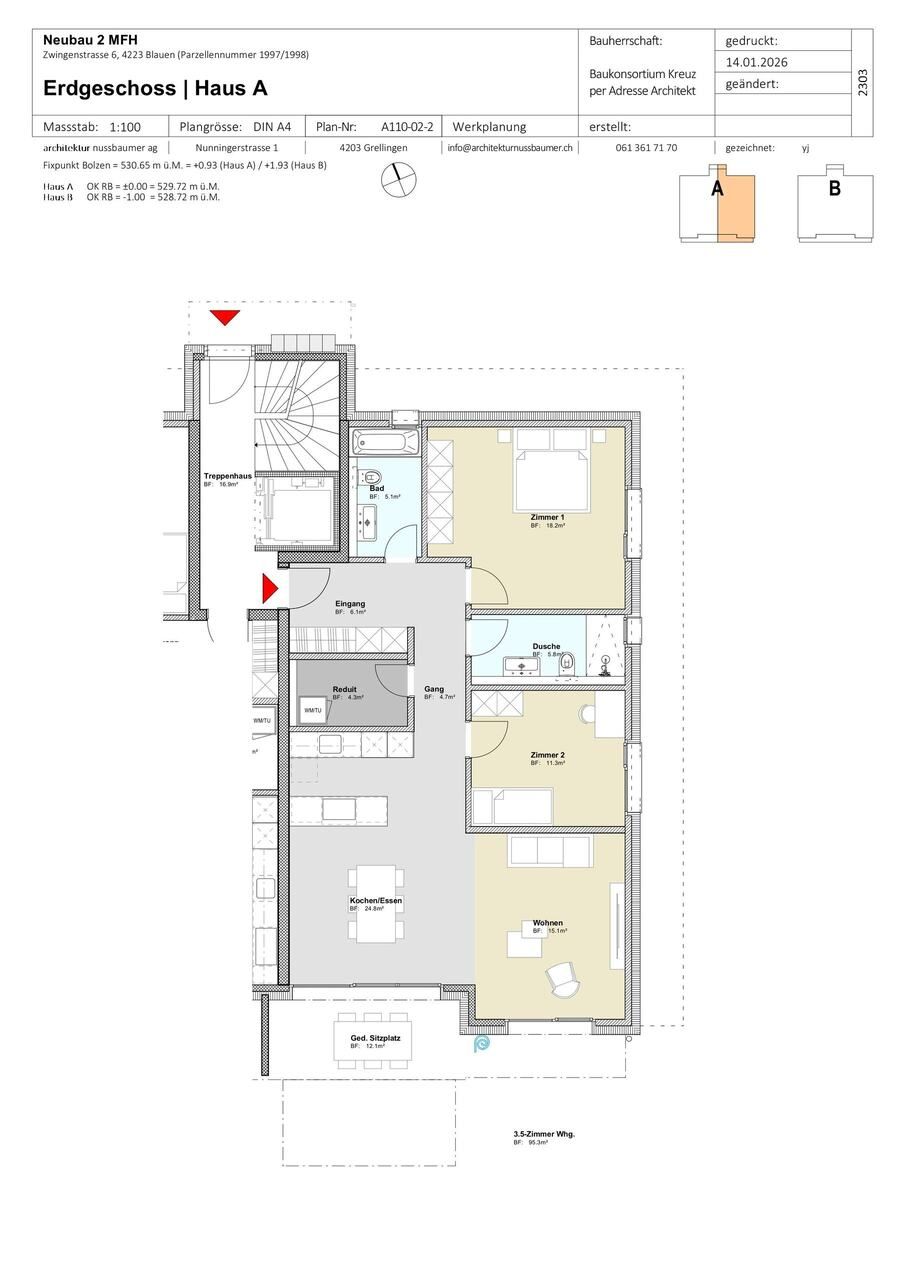 Erstvermietung: Komfortable 3.5-Zimmerwohnung mit Gartenbereich - Bild 3