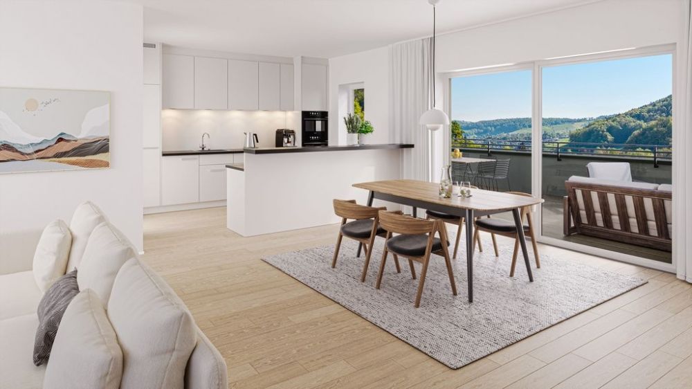 ERSTVERMIETUNG - exklusive Attikawohnung - Neubauprojekt-Niederdorf-BL_Kueche_Wohnen_angepasst.jpg