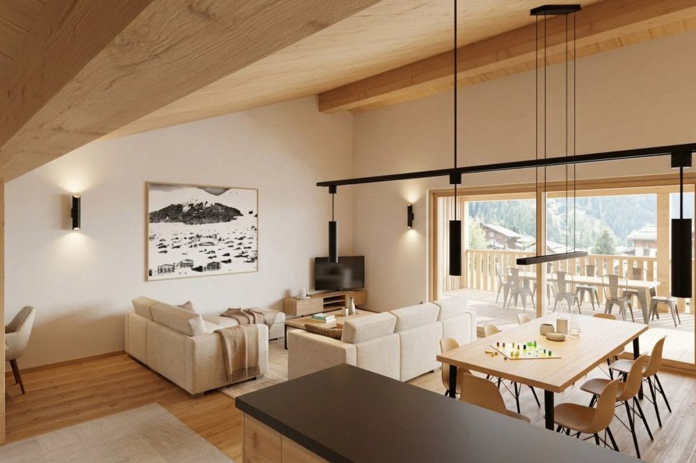 Trois chambres, deux salles de bain, le train au Châble - Bild 4