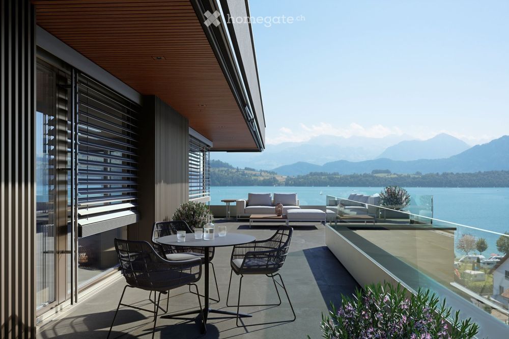 Moderne 4.5-Zimmer-Attika mit See- und Bergblick in Merlischachen - Bild 1