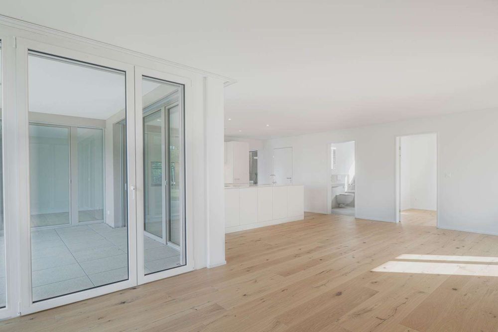 Hochwertige Neubauwohnungen im Herzen von Dachsen - Wohnzimmer + Küche