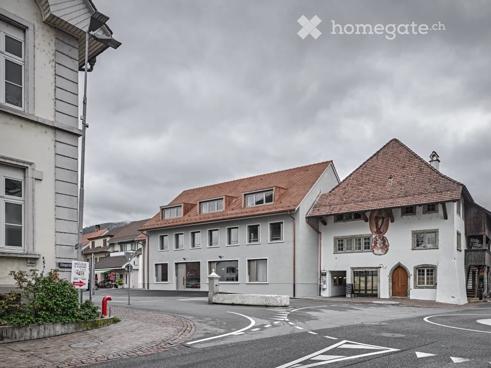 Wohnen am Dorfplatz von Erlinsbach SO - AussenansichtFotograf: Roger Frei, Zürich