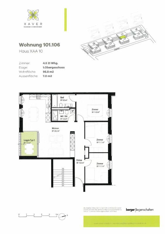Xaver-Areal, Binningen - moderne 4 1/2-Zimmer-Wohnung im 1.OG - Bild 8