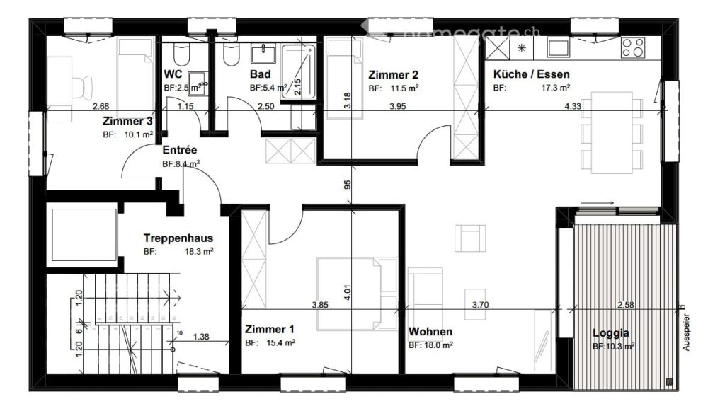 Erstvermietung von zwei Neubau-Wohnungen in Thun in einem modernen Holzhaus - Bild 3