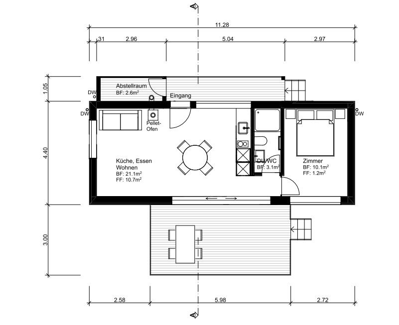 Ökologisches Tiny House an idyllischer Lage mit grossem Sitzplatz und Garten - Bild 10