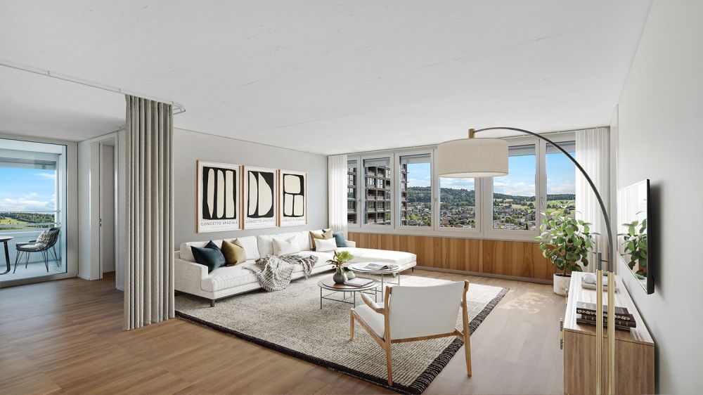 3.5 Zimmer-Wohnung auf 23. Etage beim Bahnhof Regensdorf mieten - Bild 1