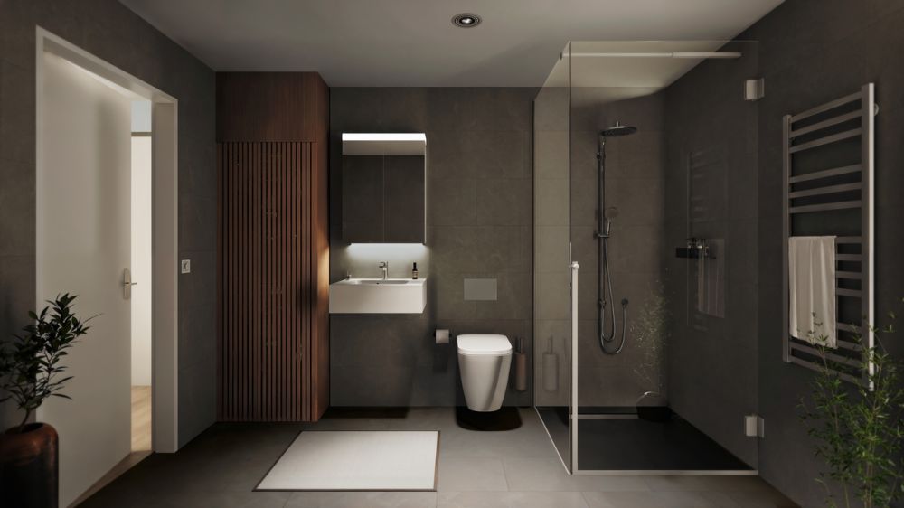Appartement moderne de 3.5 pièces, idéalement situé à Bulle - Salle de douche