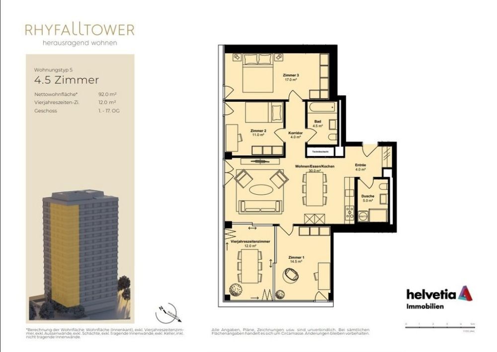 Rhyfalltower - Herausragend wohnen - Grundriss