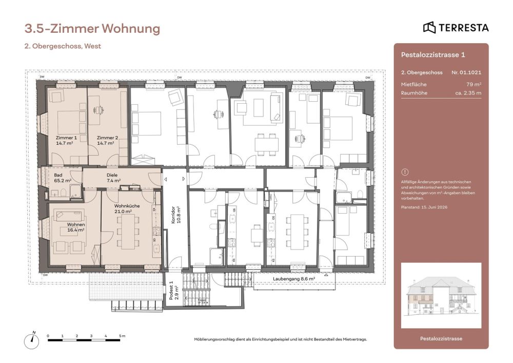 Erstvermietung: einzigartige 3.5-Zimmer-Wohnung im 2. OG - Bild 9