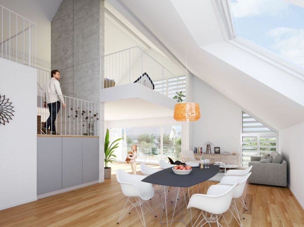 Wohnen und Arbeiten unter einem Dach in einer traumhaften 4.5- Zi- Dachwohnung mit Galerie - Bild 1