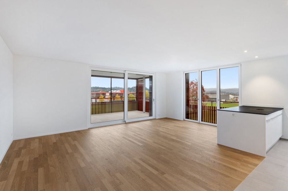 Neubau am Bächli - Ihre 4.5-Zimmer-Traumwohnung mit Aussicht - Ess- und Wohnbereich