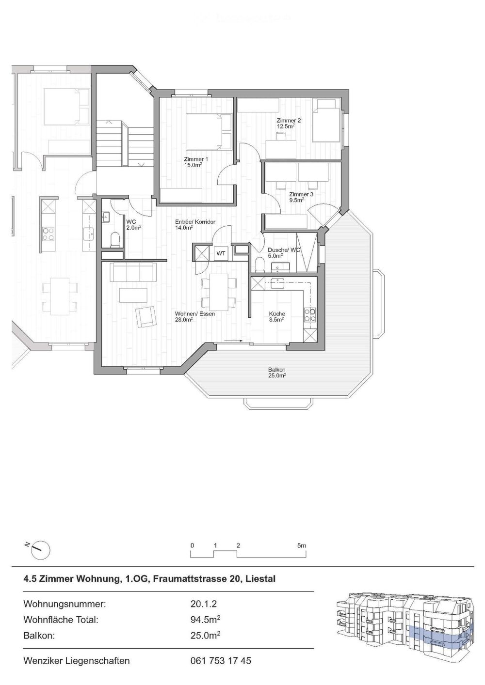 Erstvermietung nach Totalsanierung – grosszügige 4.5-Zimmerwohnung mit Balkon - Bild 2