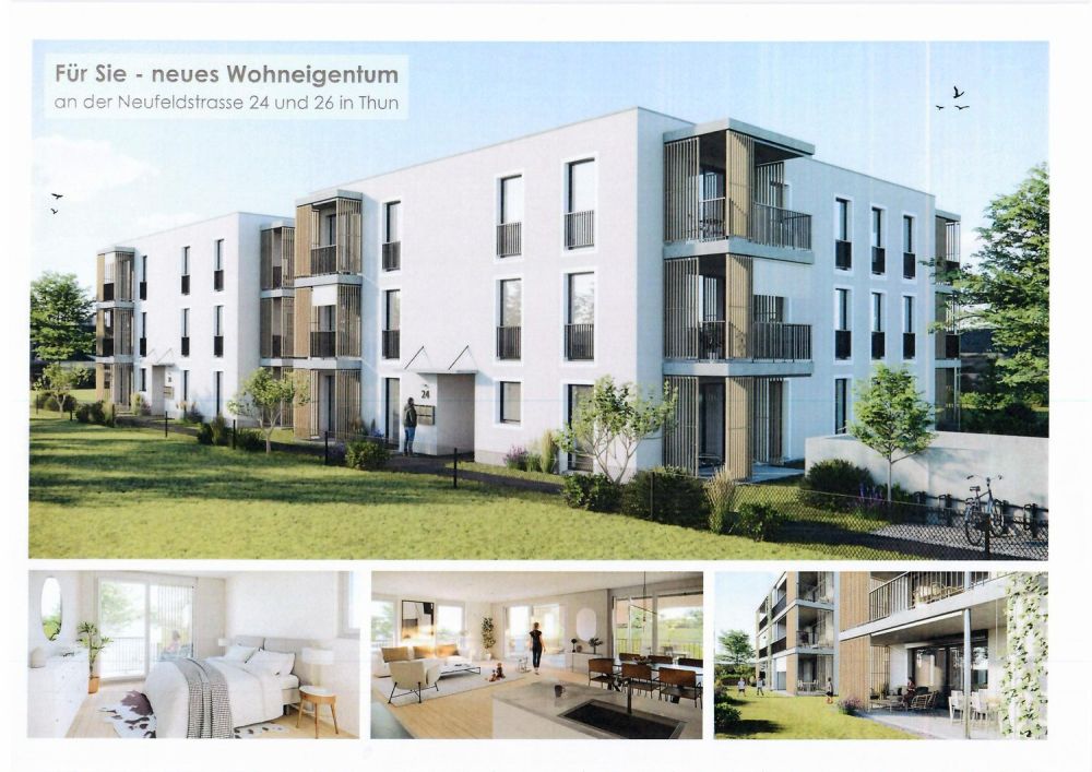Neubau 3.5 Zi-Whg. EG  Neufeldstrasse 26 idylisch, ruhig, hell, zweckmässiger, moderner Grundriss - Bild 3