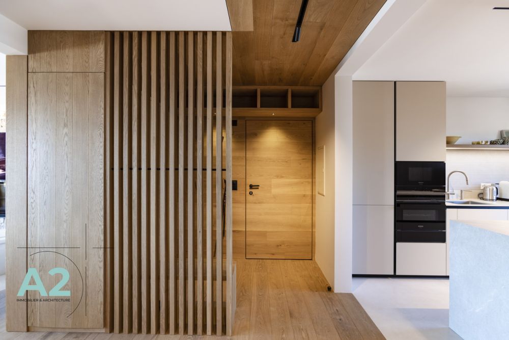 Appartement von Ausnahme im Zentrum von Crans-Montana, Panoramablick - Cuisine / Hall d'entrée